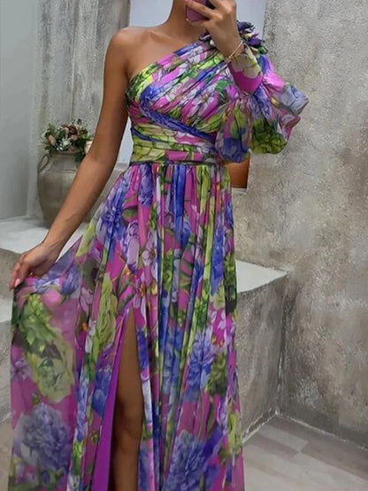FIORENZA™|ABITO MONOSPALLA FLOREALE