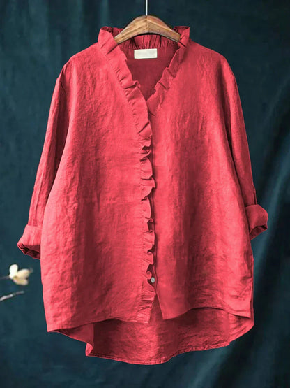 ARIANNA™|CAMICIA CON VOLANT