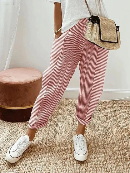 GIULIA™|PANTALONI A RIGHE 