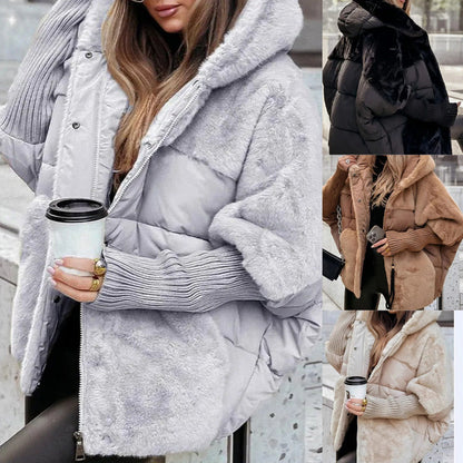 JESSIE™|GIUBBOTTO PATCHWORK CON CAPPUCCIO